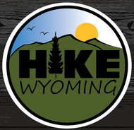 Hike Wyoming Circle Sticker