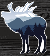 Bull Elk Sticker