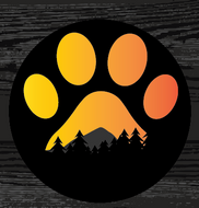 Dog Paw Sunset Sticker