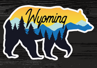 Wyoming Grizzly Bear Sticker