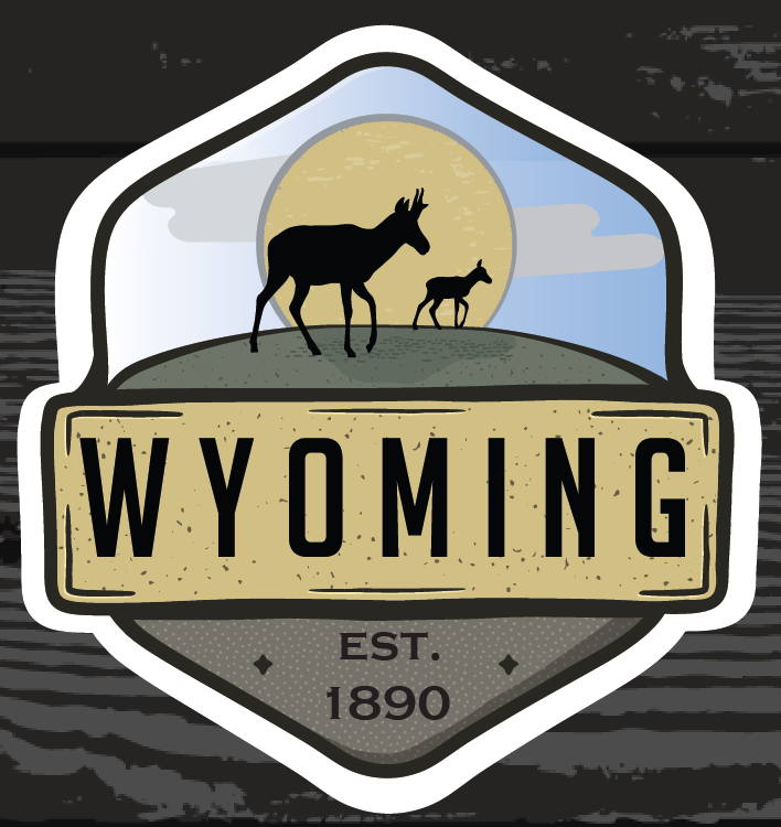 Wyoming Antelope Sticker