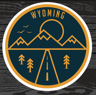 Wyoming Road Sticker