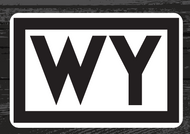 WY Black/White Sticker