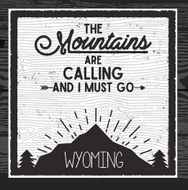 Mountains are calling - Rustic Wyoming Sticker