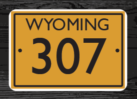 Area Code Series: Wyoming Highway Sticker