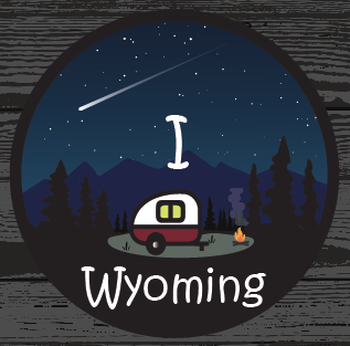 I Camp Wyoming Sticker - Trailer Edition