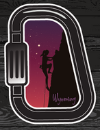 Rock Climbing Wyoming Sticker