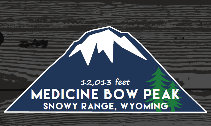 Medicine Bow Peak Mountain Sticker