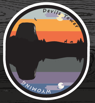 Devils Tower Day/Night Sticker