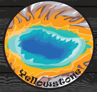 Yellowstone Grand Prismatic Spring Sticker